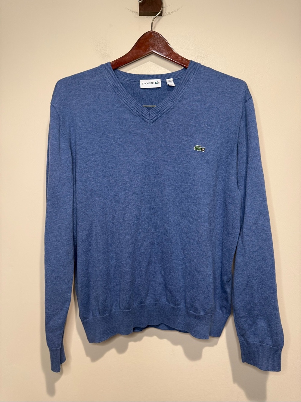 Lacoste Men’s V-Neck Sweater elbow detail due XL France 6 - Picture 2 of 8